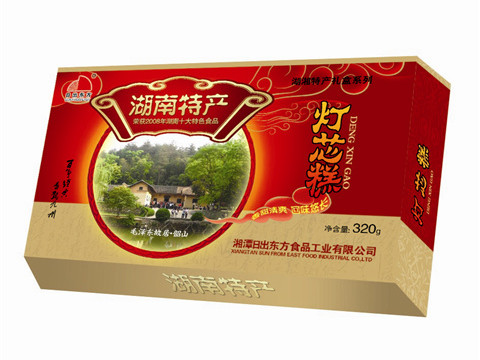 湖南名人系列 湘潭特产盒 灯芯糕包装盒 烘焙包装盒
